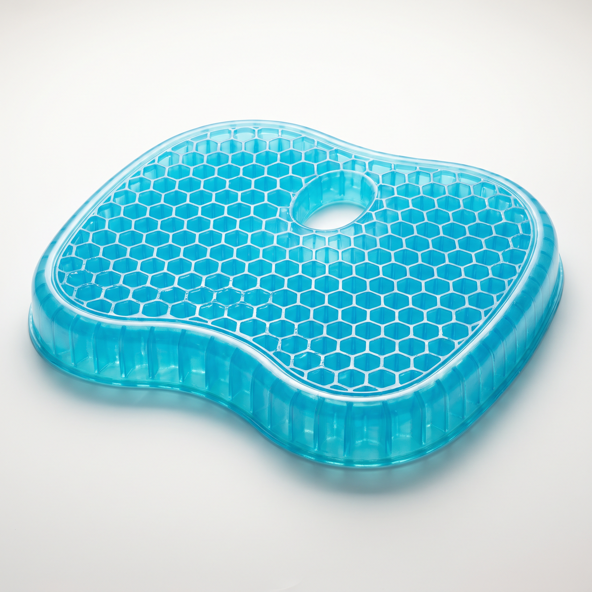 GelRest blue honeycomb gel seat cushion with tailbone cutout