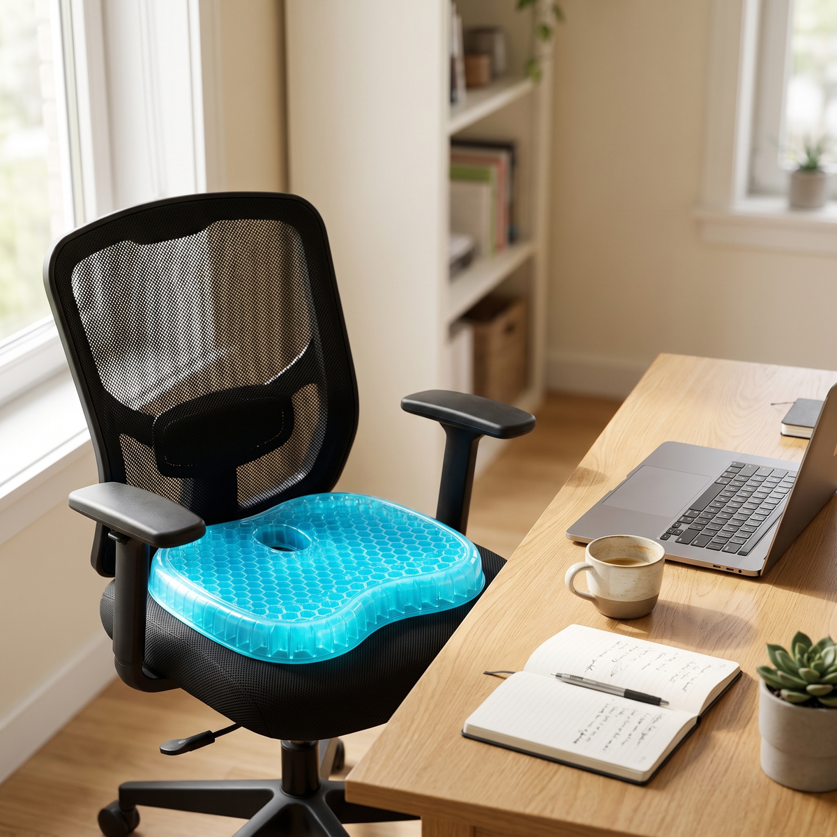 GelRest gel seat cushion on a home office chair